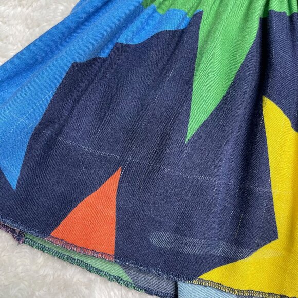 Stella Mc Cartney Girl's Blue Long Sleeve A-Line Star Pattern Dress Size 4 Years - Picture 7 of 13